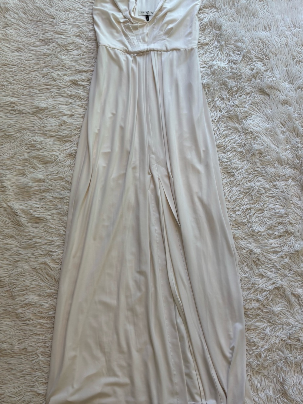 Halston Heritage Cream Maxi Dress